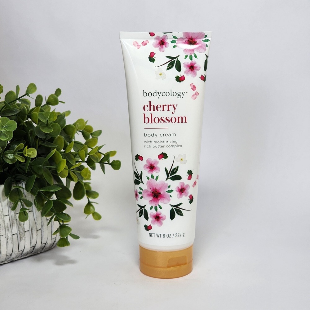 Bodycology Cherry Blossom Body Cream With Moisturizing Rich Butter Complex 8 oz